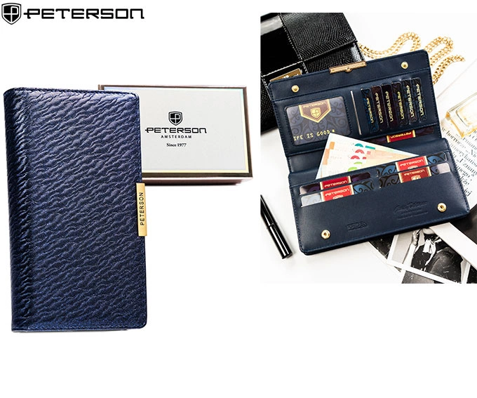 Portfel damski pojemny elegancki duży ochrona RFID ze skóry eko Peterson pol_pl_Portfel-damski-eko-PTN-005-NF8-Navy-21951_6
