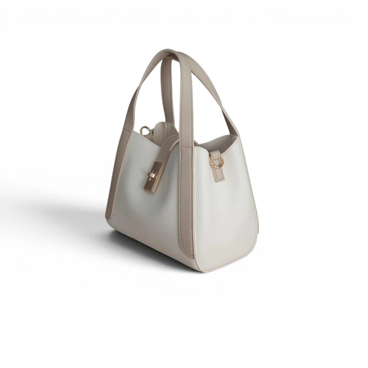 Torebka Gallantry shopper bag ze złotym zapięciem i regulowanym paskiem