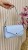 Elegancka torebka crossbody Laura Biaggi błękitna ze złotym łańcuszkiem