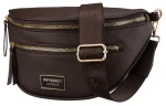 Saszetka damska Peterson brązowa crossbody na ramię eko skóra pojemna