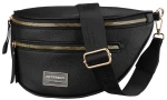 Saszetka damska Peterson czarna crossbody na ramię eko skóra pojemna 