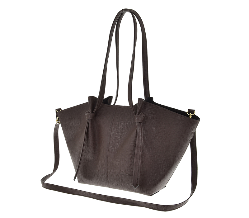 laura-biaggi-torebka-shopper-2w1-a4-czekoladowa-przod
