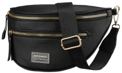 Saszetka damska Peterson czarna crossbody na ramię eko skóra pojemna 