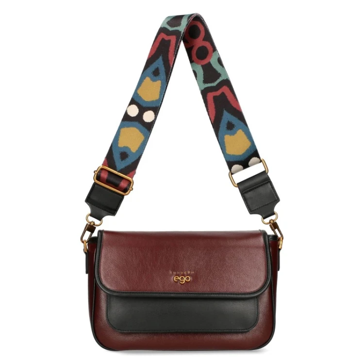 EGO torebka damska na ramię crossbody A5 bordowa