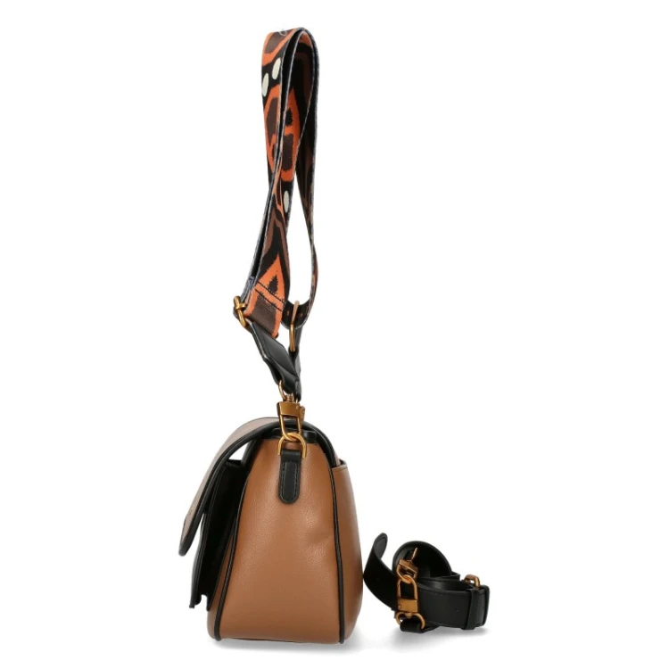 EGO torebka crossbody A5 z dwoma paskami camel