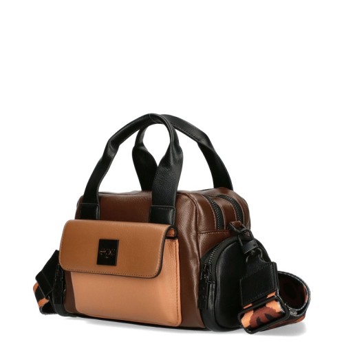 Torebka damska EGO camel kuferek na ramię crossbody