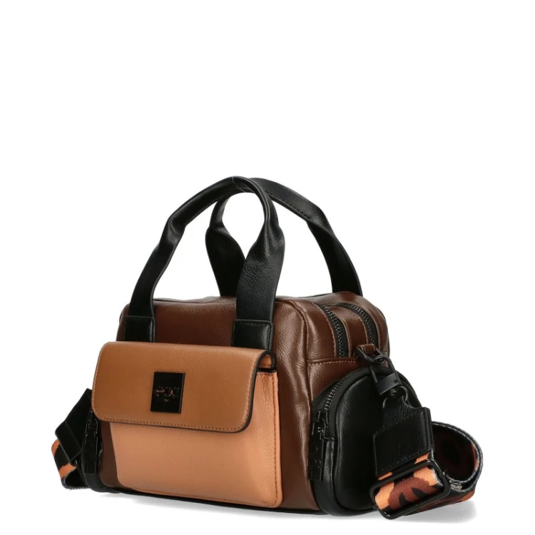 Torebka damska EGO camel kuferek na ramię crossbody