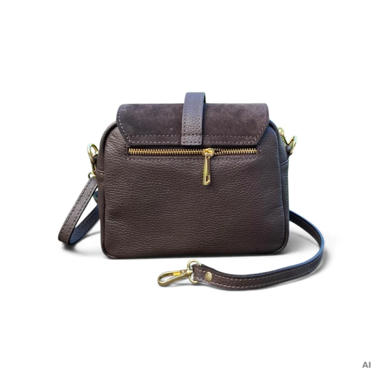 Vera Pelle torebka na ramię i crossbody czekoladowy brąz