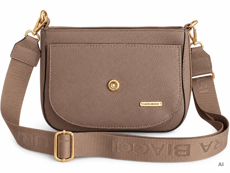 Taupe Laura Biaggi Crossbody Bag.png