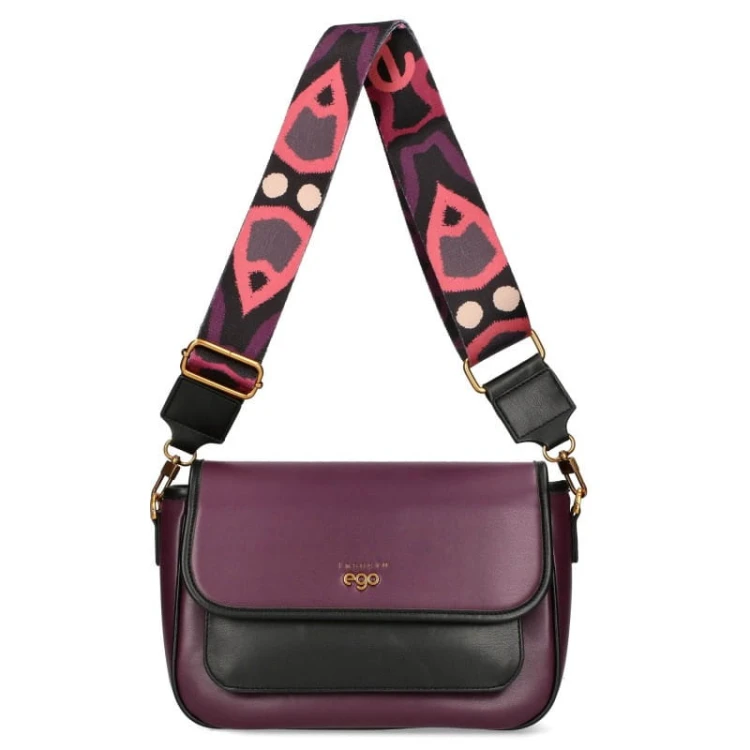 EGO torebka damska na ramię crossbody A5 fioletowa