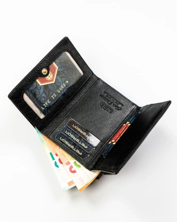 Portfel damski skórzany PETERSON średni elegancki RFID portmonetka