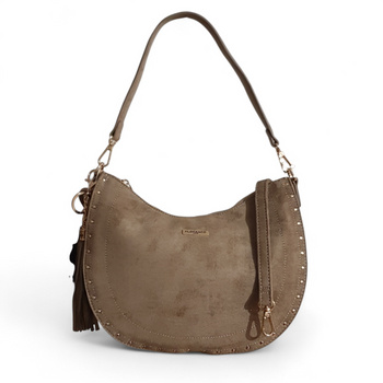 Flora &Co zamszowa torebka z brelokiem cwieki