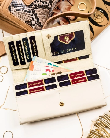 Portfel duży skórzany Peterson RFID elegancki prezent