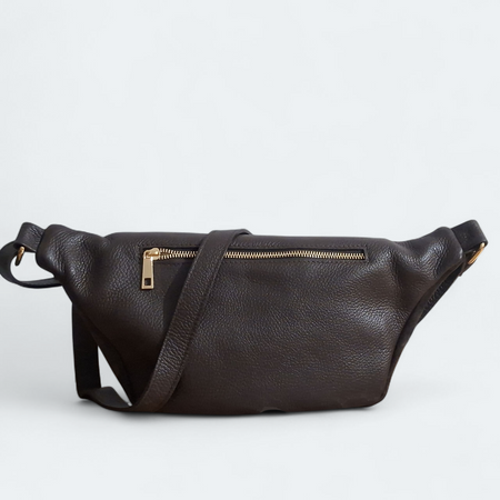 Skórzana saszetka zamszowa torebka crossbody