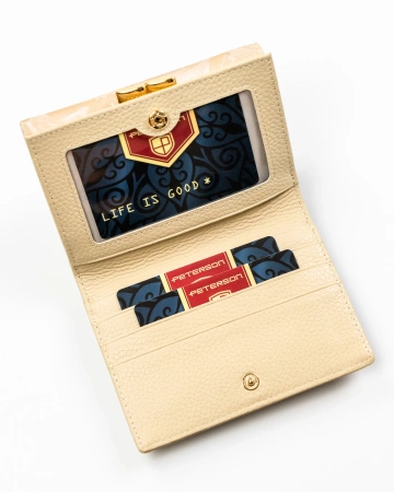 Portfel damski skórzany PETERSON średni elegancki RFID