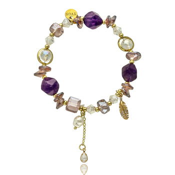 Bransoletka Lovely stones Yvon amstyst kryształ górski