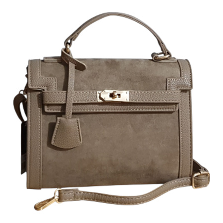 Gallantry zamszowy elegancki kuferek z brelokiem