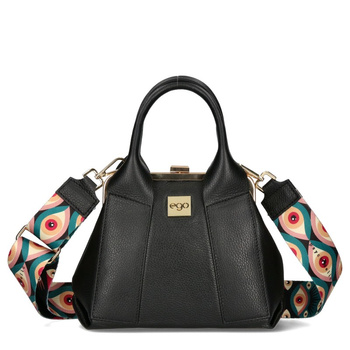 EGO skórzana dwustronna torebka babcinka na bigiel