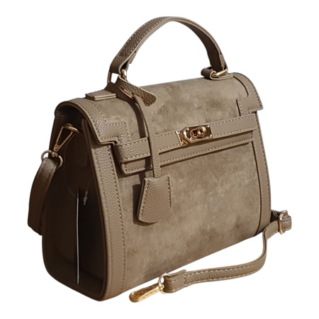 Gallantry zamszowy elegancki kuferek z brelokiem