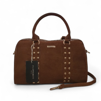 Flora&Co zamszowy kuferek cwieki eko skóra