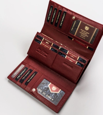 Lakierowany portfel damski wężowy wzór Peterson