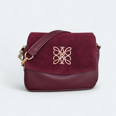 Bordowa listonoszka torebka damska Laura Biagii