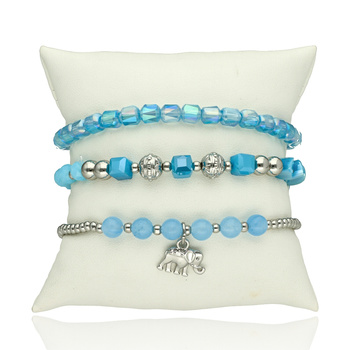 Zestaw bransoletek szklane koraliki YVON