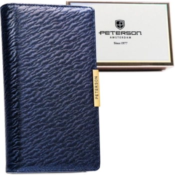 Portfel damski pojemny elegancki duży ochrona RFID ze skóry eko Peterson