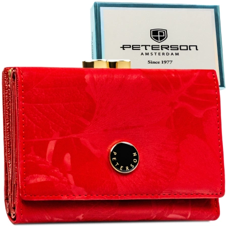 Portfel damski skórzany PETERSON średni elegancki RFID