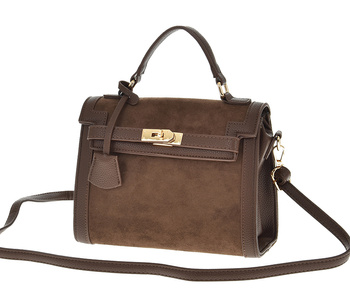 Gallantry zamszowy elegancki kuferek z brelokiem