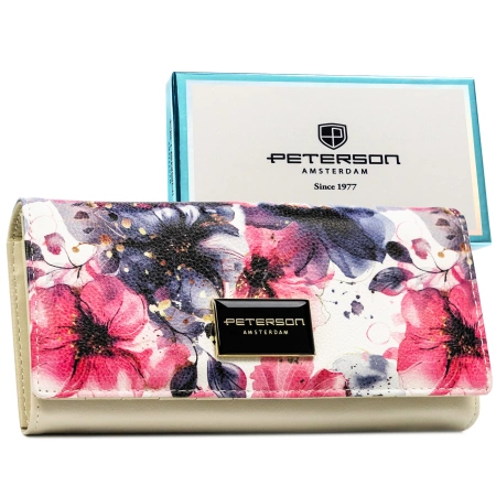 Portfel duży skórzany Peterson RFID elegancki prezent