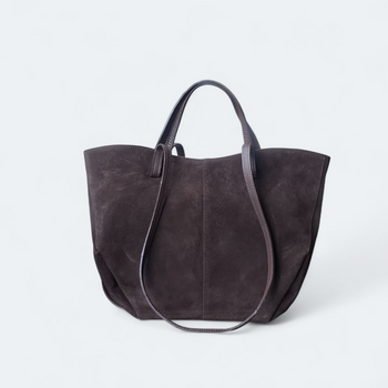 Torebka shopper skóra naturalna zamszowa A4