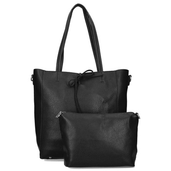 Torebka shopper duża A4  2w1 czarna Erick Style