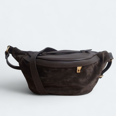 Skórzana saszetka zamszowa torebka crossbody