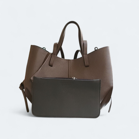 Laura Biaggi torebka shopper skóra naturalna