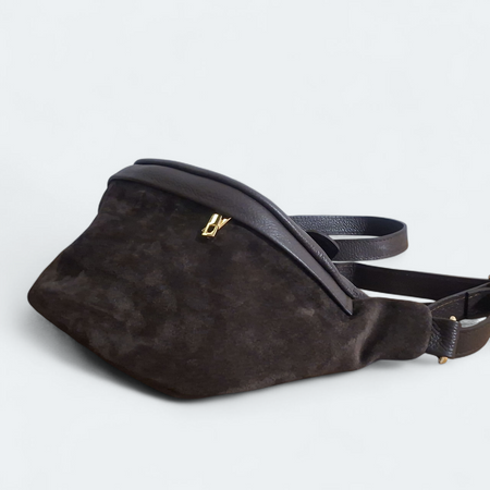 Skórzana saszetka zamszowa torebka crossbody