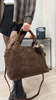 Flora&Co duża zamszowa czekoladowa torebkka shopper A4