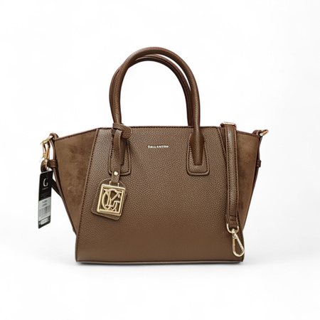 Brązowy elegancki kuferek eko skora Gallantry