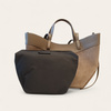 Brązowa zamszowa torebka shopper Laura Biaggi