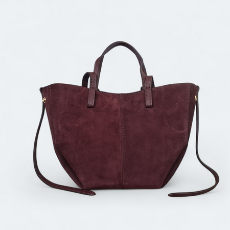 Torebka shopper skóra naturalna zamszowa A4