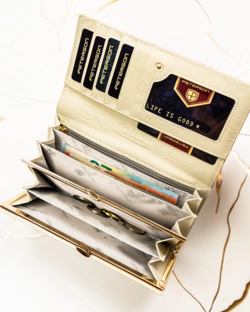 Portfel duży skórzany Peterson RFID elegancki prezent