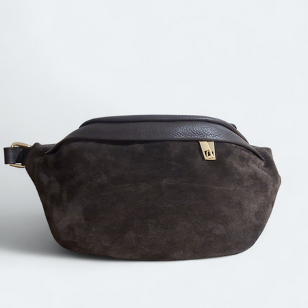 Skórzana saszetka zamszowa torebka crossbody