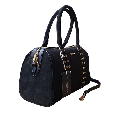 Flora&Co zamszowy kuferek cwieki eko skóra