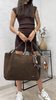 Flora &Co zamszowa torebka shopper z brelokiem