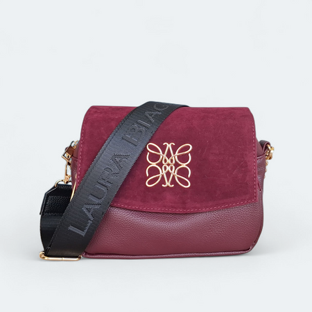 Bordowa listonoszka torebka damska Laura Biagii