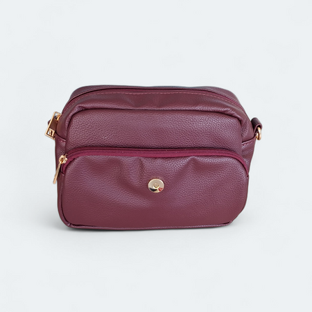 Bordowa listonoszka torebka damska Laura Biagii