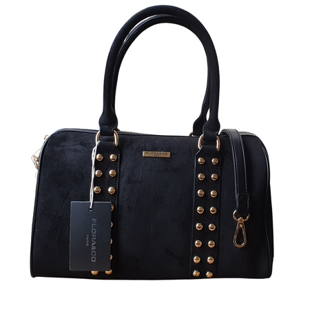 Flora&Co zamszowy kuferek cwieki eko skóra