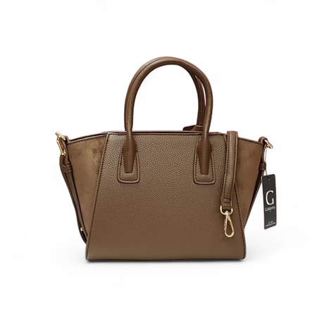 Brązowy elegancki kuferek eko skora Gallantry