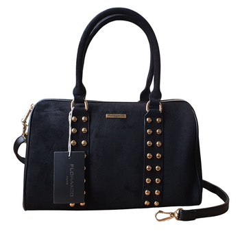 Flora&Co zamszowy kuferek cwieki eko skóra