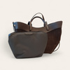 Czekoladowa zamszowa torebka shopper Laura Biaggi